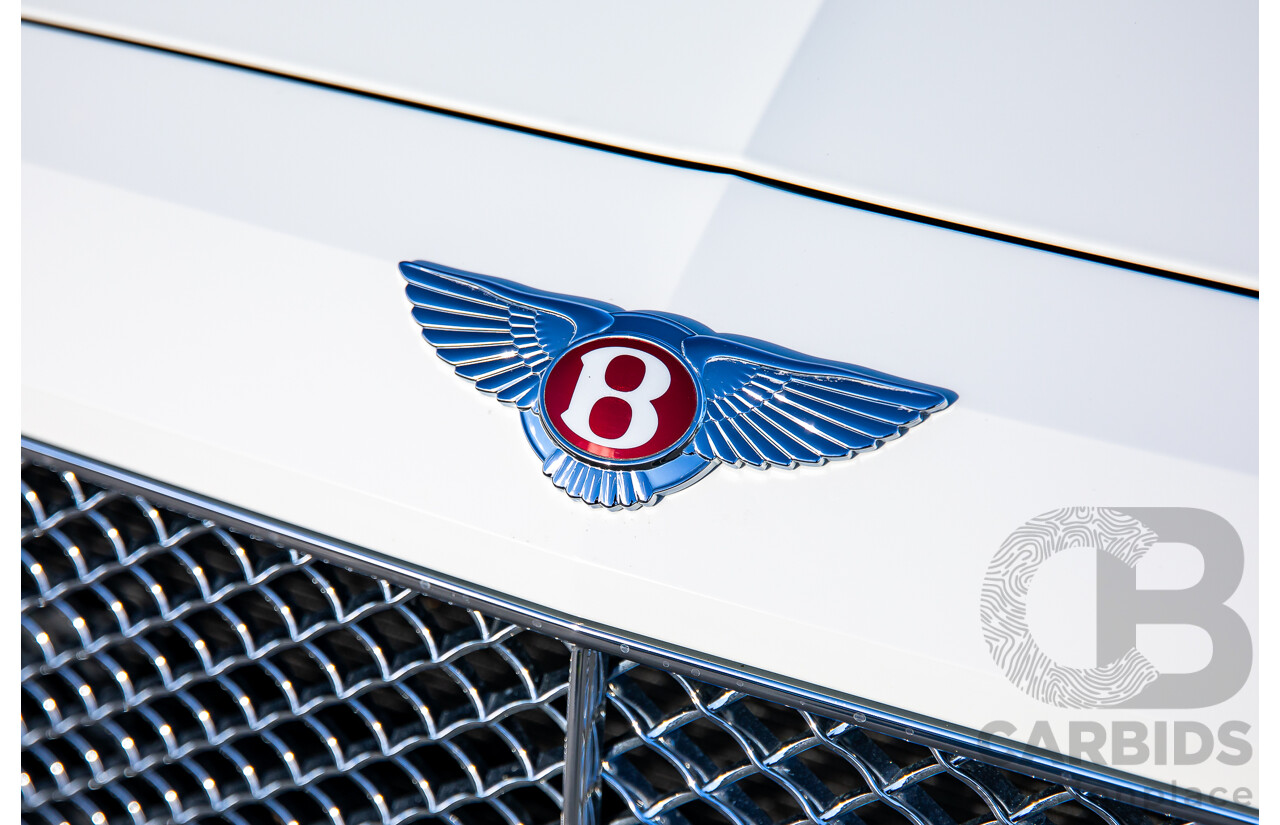 12/2014 Bentley Flying Spur V8 Mulliner (AWD) 3W MY15 4d Sedan Glacier White Twin Turbo V8 4.0L