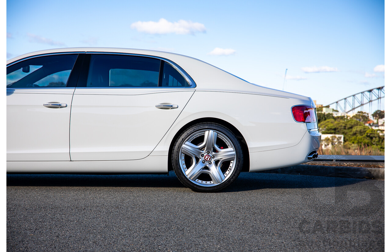 12/2014 Bentley Flying Spur V8 Mulliner (AWD) 3W MY15 4d Sedan Glacier White Twin Turbo V8 4.0L