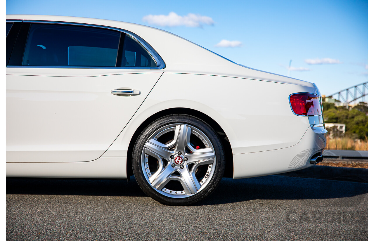 12/2014 Bentley Flying Spur V8 Mulliner (AWD) 3W MY15 4d Sedan Glacier White Twin Turbo V8 4.0L