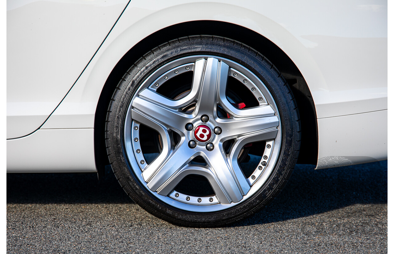 12/2014 Bentley Flying Spur V8 Mulliner (AWD) 3W MY15 4d Sedan Glacier White Twin Turbo V8 4.0L