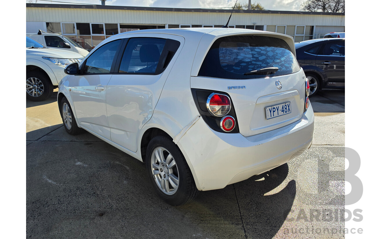 5/2013 Holden Barina CD TM MY13 5d Hatchback White 1.6L