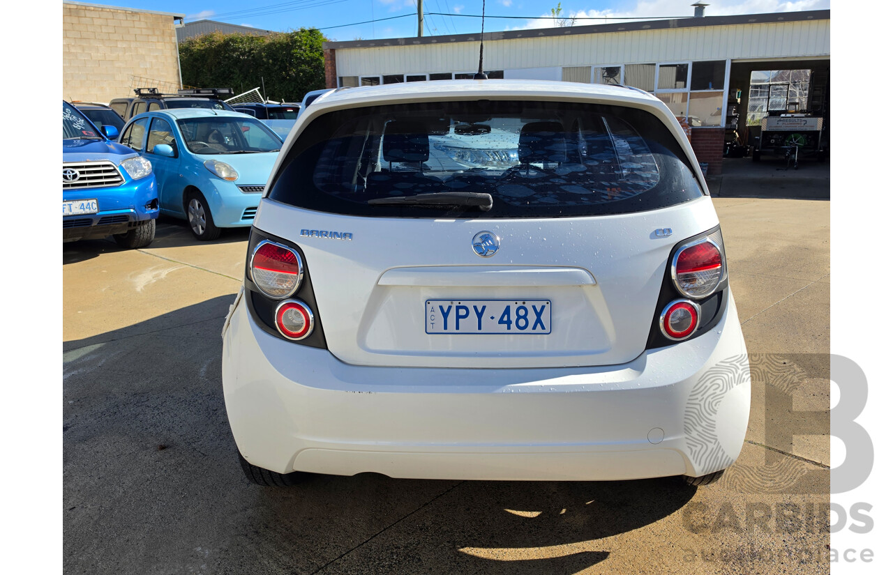 5/2013 Holden Barina CD TM MY13 5d Hatchback White 1.6L