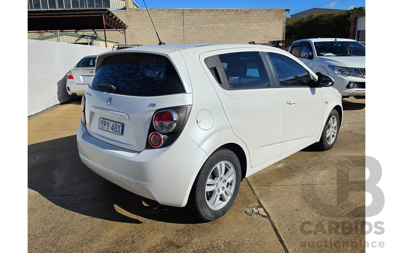 5/2013 Holden Barina CD TM MY13 5d Hatchback White 1.6L