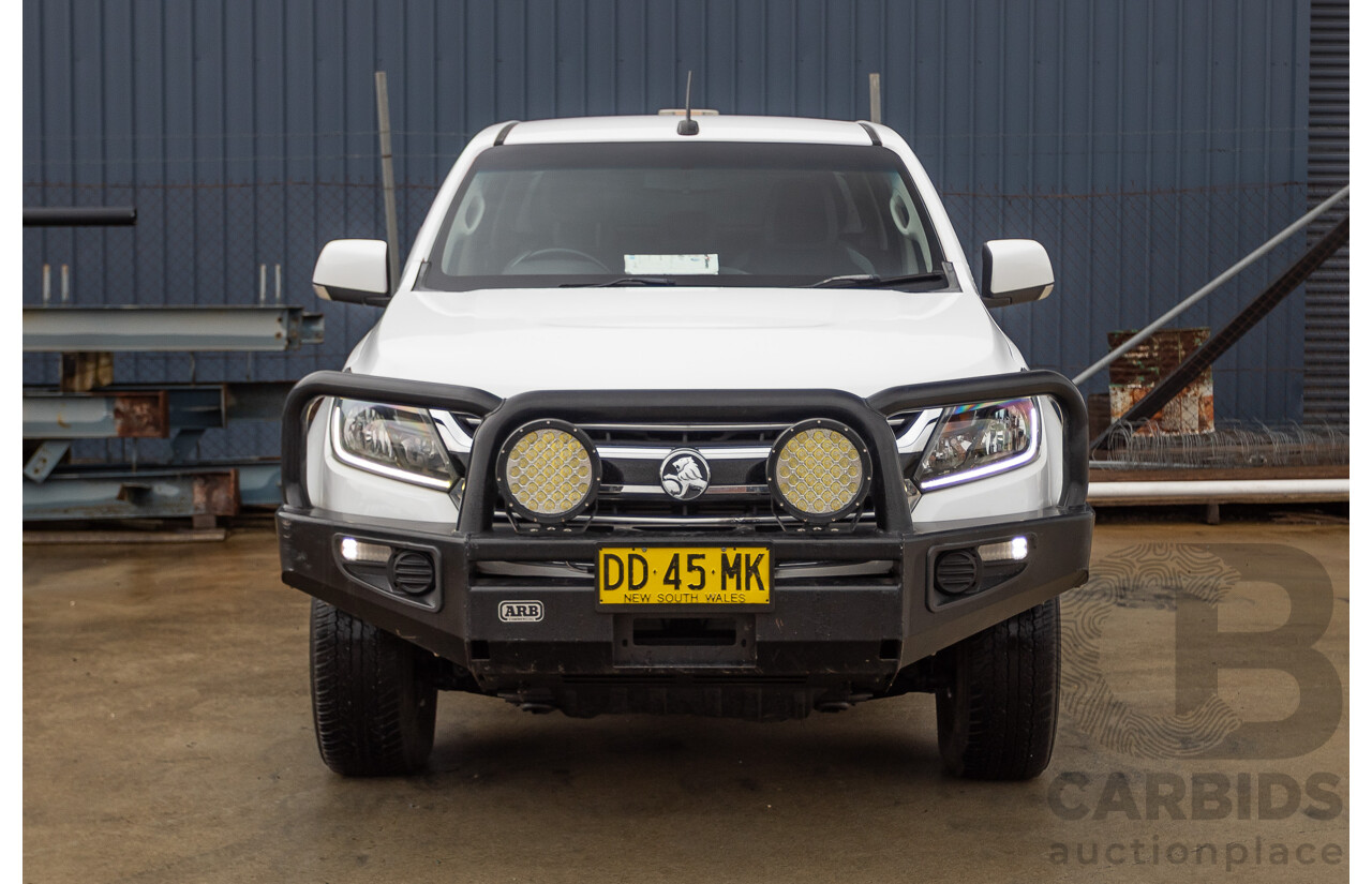 12/2017 Holden Colorado LS (4x4) RG MY18 Crew Cab P/Up White Turbo Diesel 2.8L