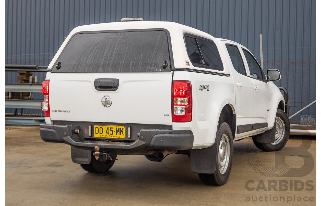 12/2017 Holden Colorado LS (4x4) RG MY18 Crew Cab P/Up White Turbo Diesel 2.8L