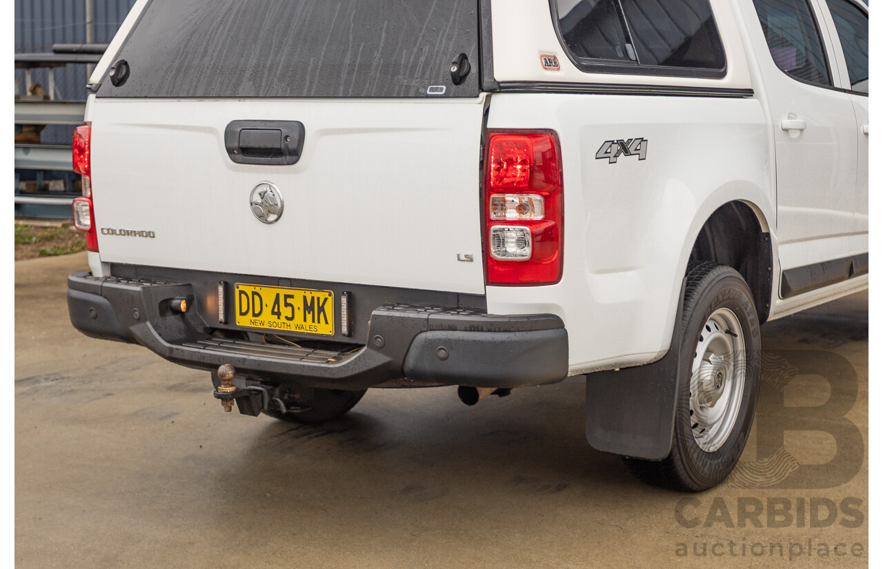 12/2017 Holden Colorado LS (4x4) RG MY18 Crew Cab P/Up White Turbo Diesel 2.8L