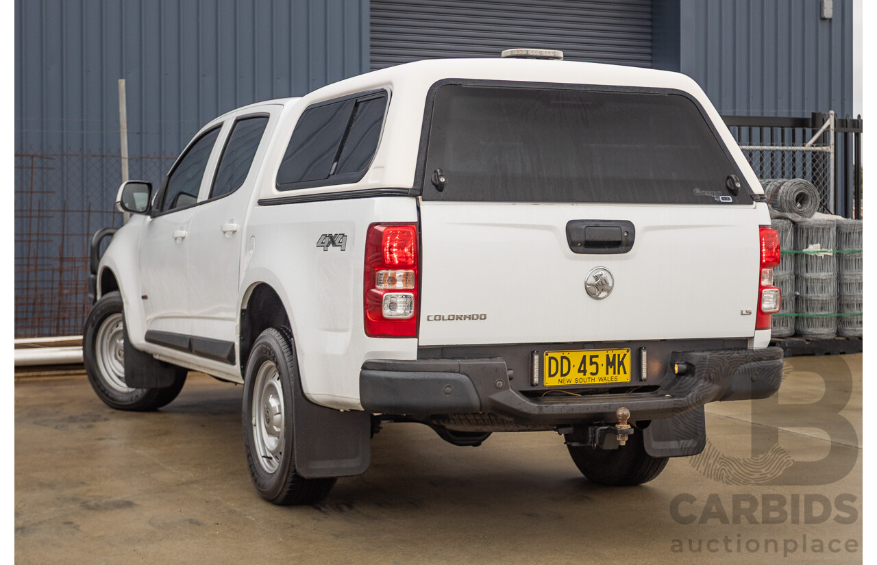 12/2017 Holden Colorado LS (4x4) RG MY18 Crew Cab P/Up White Turbo Diesel 2.8L