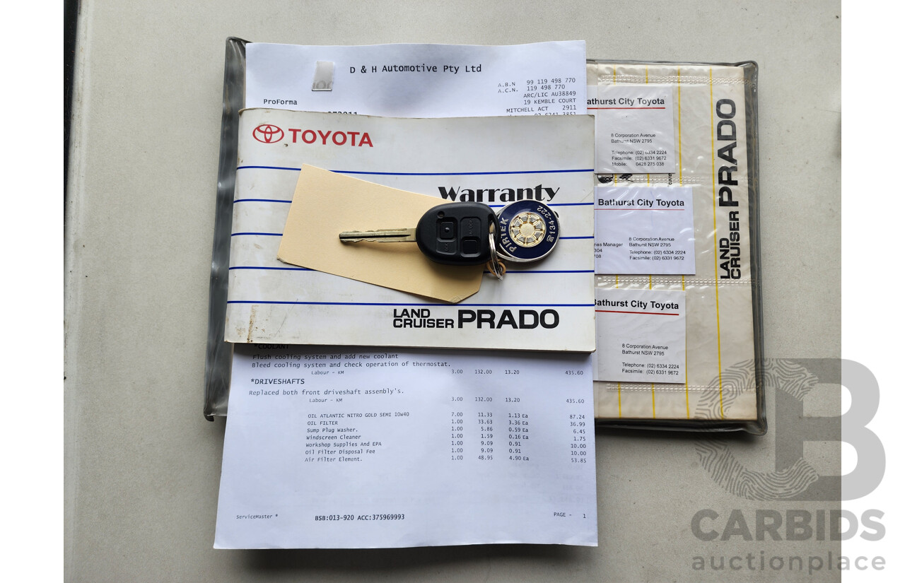 8/2005 Toyota Landcruiser Prado GXL (4x4) KZJ120R 4d Wagon White 3.0L