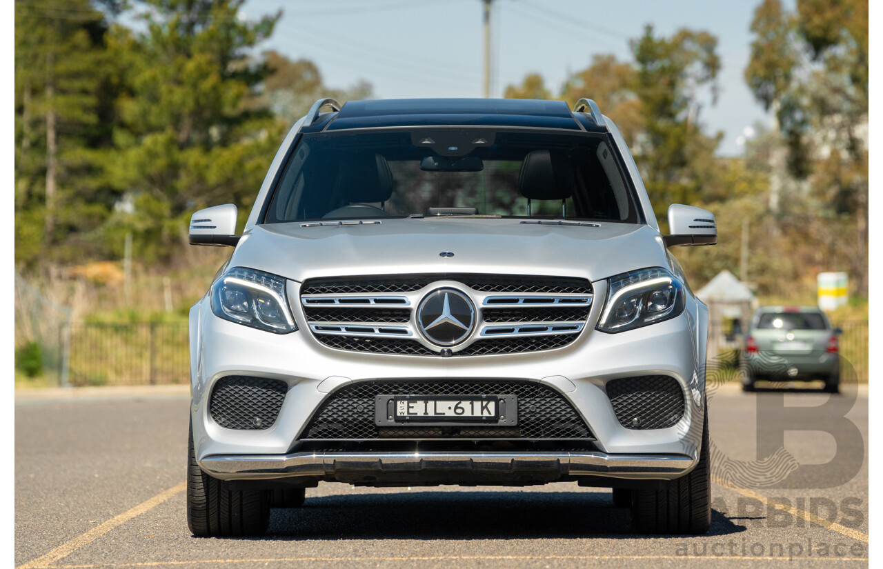 2/2019 Mercedes Benz GLS 350d AMG Pack 4MATIC (AWD) X166 MY18 4d Wagon Iridium Silver Metallic Turbo V6 3.0L