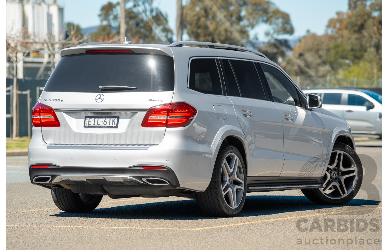 2/2019 Mercedes Benz GLS 350d AMG Pack 4MATIC (AWD) X166 MY18 4d Wagon Iridium Silver Metallic Turbo V6 3.0L