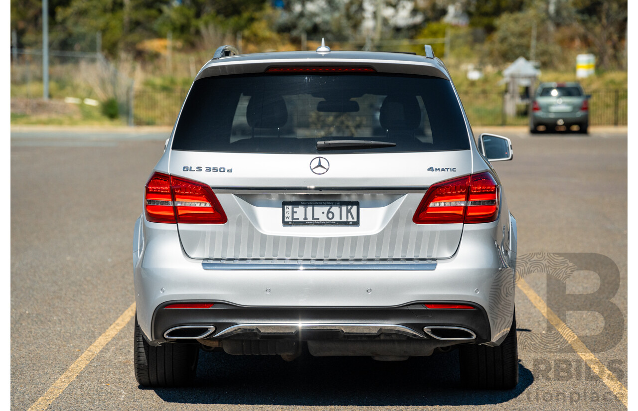 2/2019 Mercedes Benz GLS 350d AMG Pack 4MATIC (AWD) X166 MY18 4d Wagon Iridium Silver Metallic Turbo V6 3.0L
