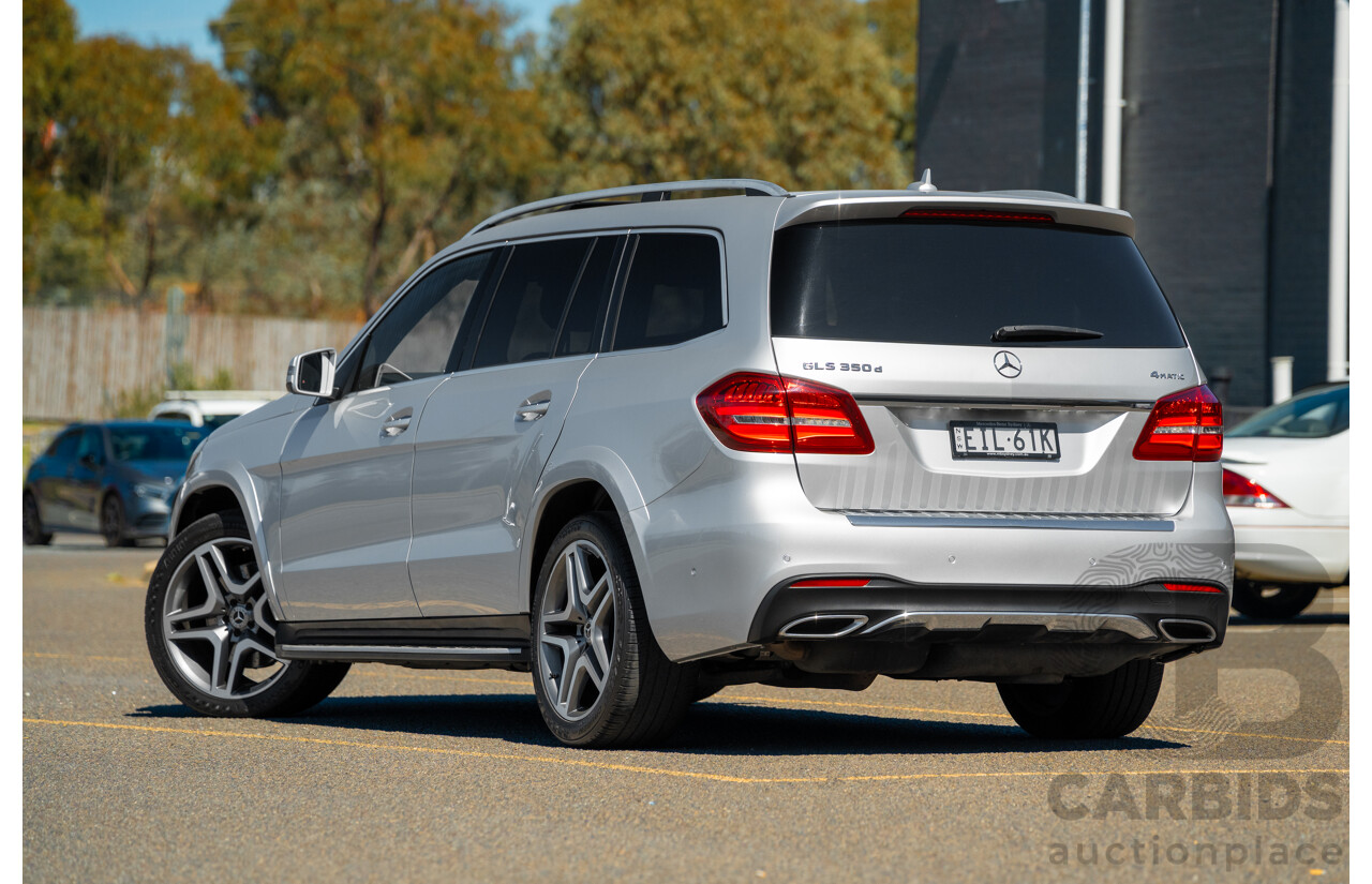 2/2019 Mercedes Benz GLS 350d AMG Pack 4MATIC (AWD) X166 MY18 4d Wagon Iridium Silver Metallic Turbo V6 3.0L