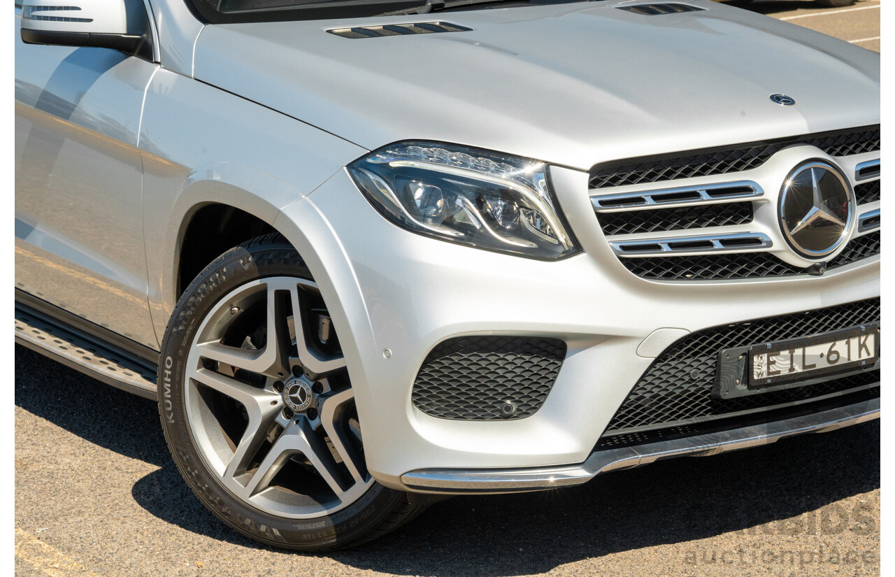 2/2019 Mercedes Benz GLS 350d AMG Pack 4MATIC (AWD) X166 MY18 4d Wagon Iridium Silver Metallic Turbo V6 3.0L