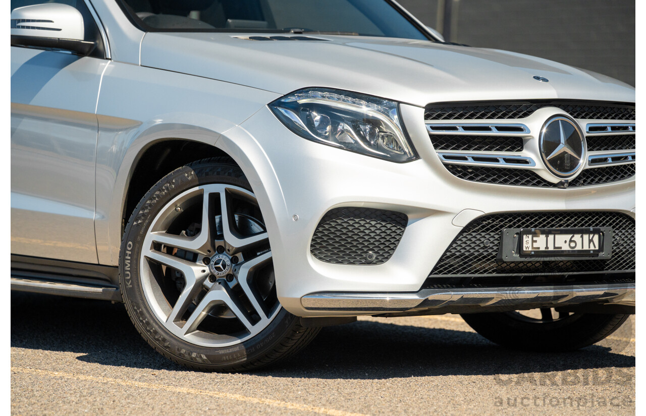 2/2019 Mercedes Benz GLS 350d AMG Pack 4MATIC (AWD) X166 MY18 4d Wagon Iridium Silver Metallic Turbo V6 3.0L