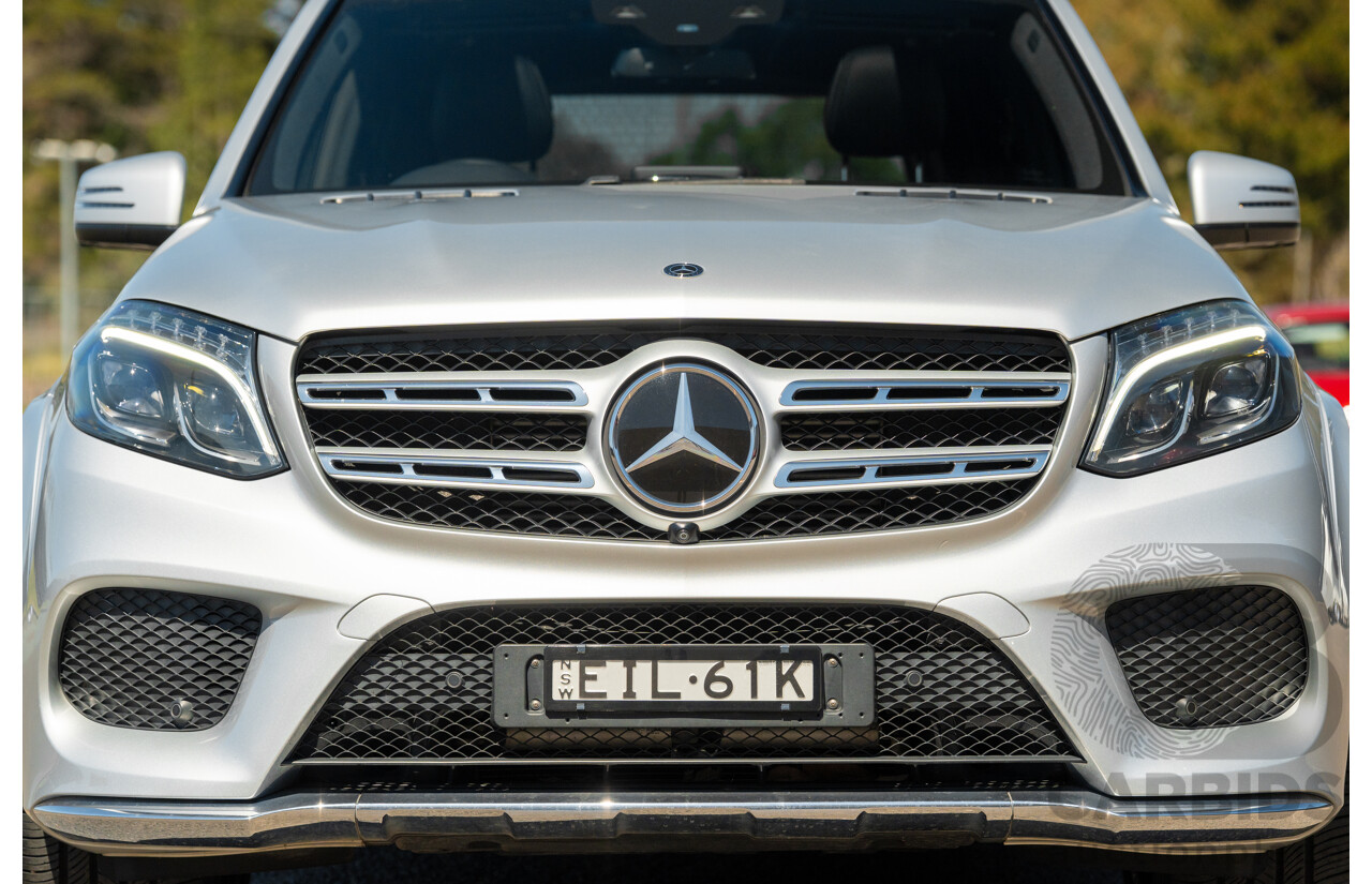 2/2019 Mercedes Benz GLS 350d AMG Pack 4MATIC (AWD) X166 MY18 4d Wagon Iridium Silver Metallic Turbo V6 3.0L