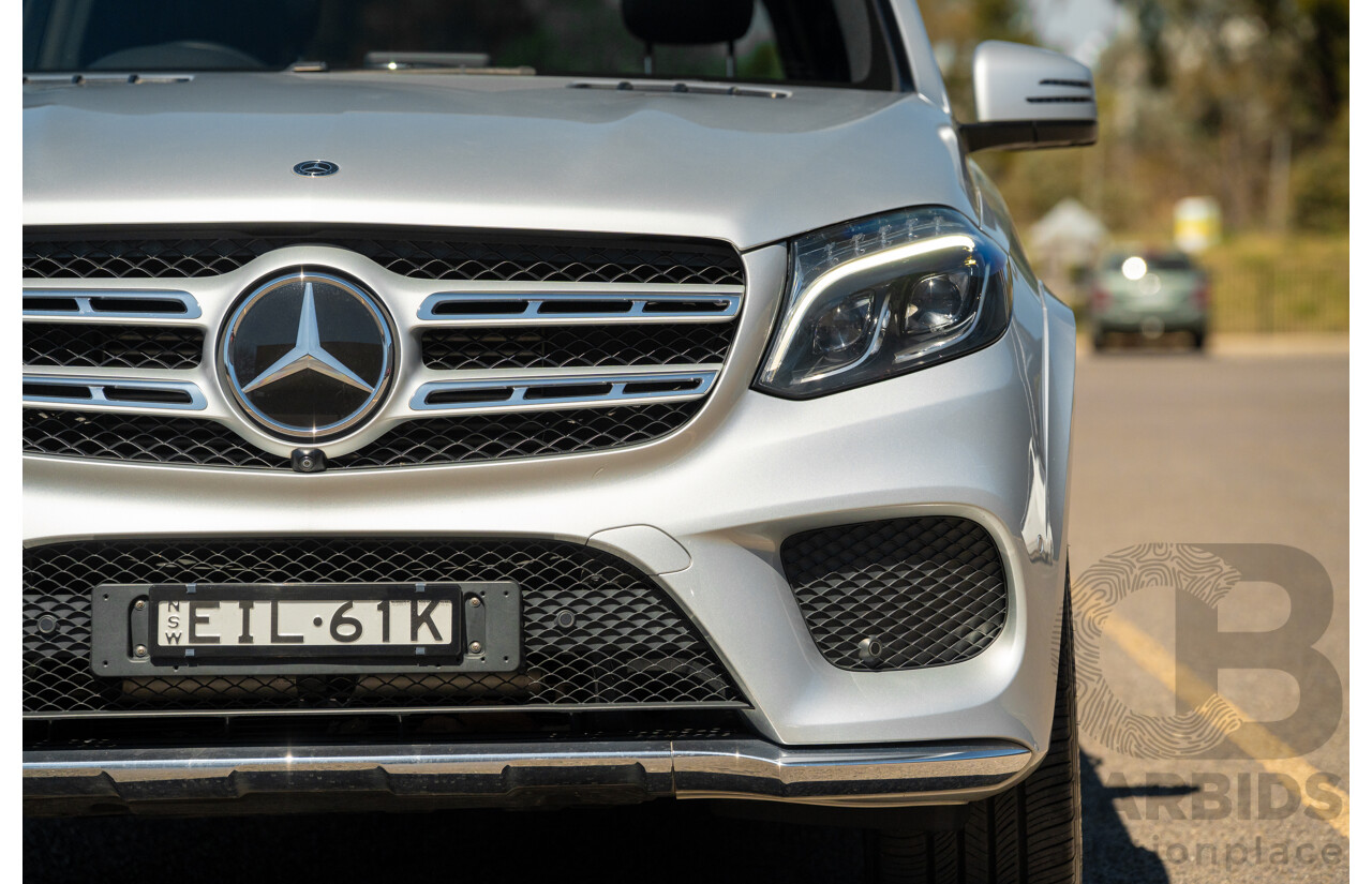 2/2019 Mercedes Benz GLS 350d AMG Pack 4MATIC (AWD) X166 MY18 4d Wagon Iridium Silver Metallic Turbo V6 3.0L