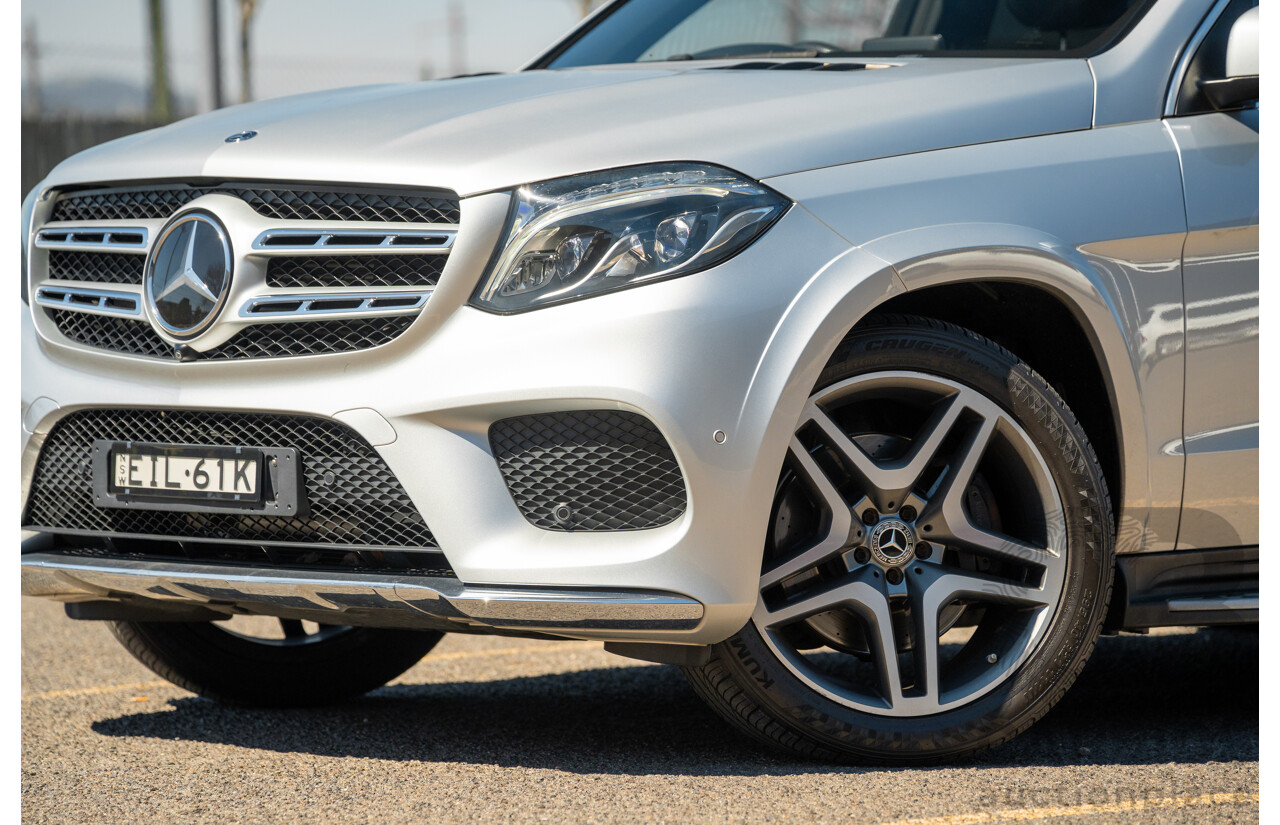 2/2019 Mercedes Benz GLS 350d AMG Pack 4MATIC (AWD) X166 MY18 4d Wagon Iridium Silver Metallic Turbo V6 3.0L