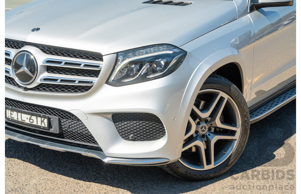 2/2019 Mercedes Benz GLS 350d AMG Pack 4MATIC (AWD) X166 MY18 4d Wagon Iridium Silver Metallic Turbo V6 3.0L