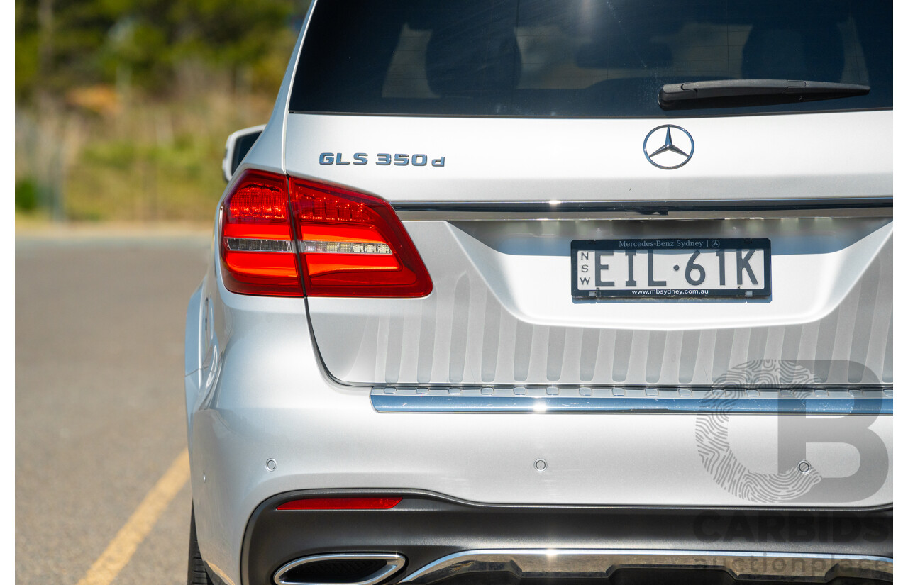 2/2019 Mercedes Benz GLS 350d AMG Pack 4MATIC (AWD) X166 MY18 4d Wagon Iridium Silver Metallic Turbo V6 3.0L