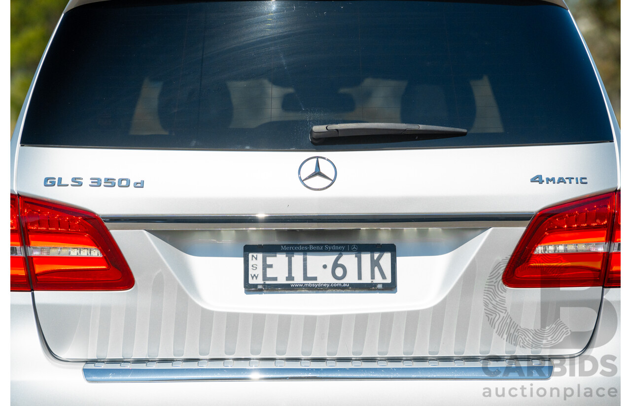2/2019 Mercedes Benz GLS 350d AMG Pack 4MATIC (AWD) X166 MY18 4d Wagon Iridium Silver Metallic Turbo V6 3.0L