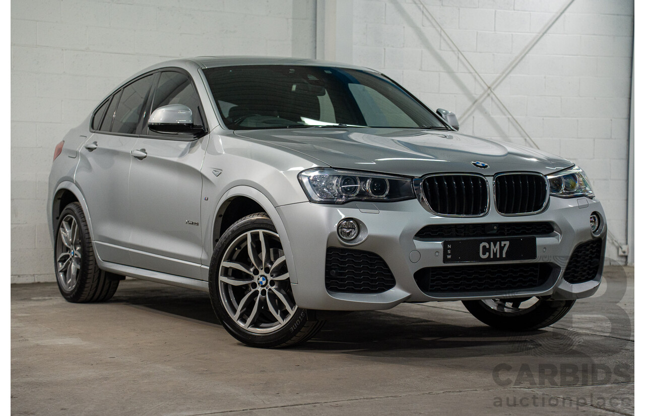 06/2016 Bmw X4 xDRIVE 20i AWD F26 MY16 5D Coupe Glacier Silver Metallic 2.0L
