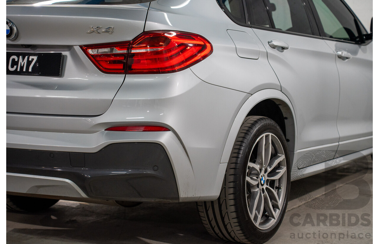 06/2016 Bmw X4 xDRIVE 20i AWD F26 MY16 5D Coupe Glacier Silver Metallic 2.0L