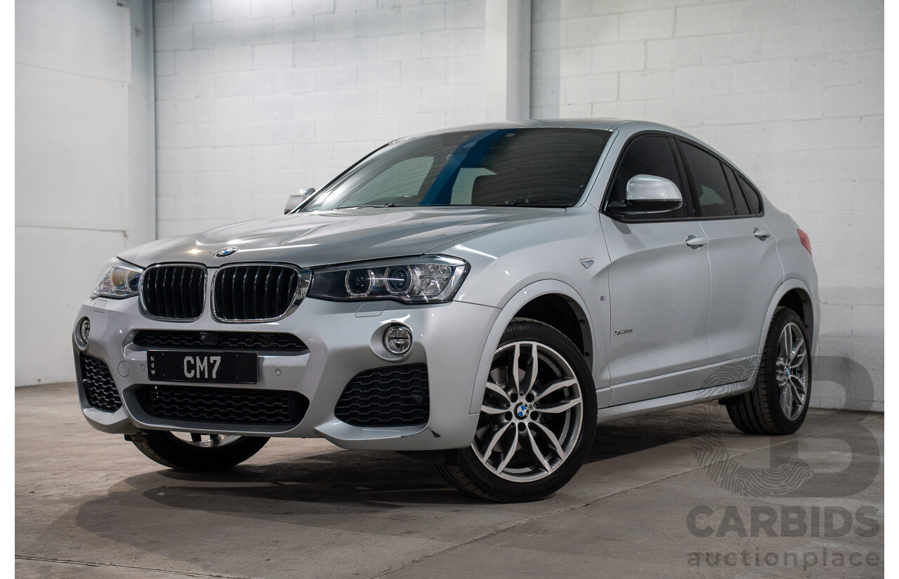06/2016 Bmw X4 xDRIVE 20i AWD F26 MY16 5D Coupe Glacier Silver Metallic 2.0L
