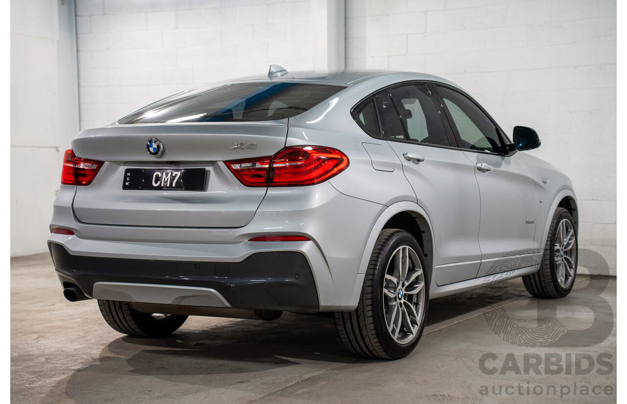 06/2016 Bmw X4 xDRIVE 20i AWD F26 MY16 5D Coupe Glacier Silver Metallic 2.0L
