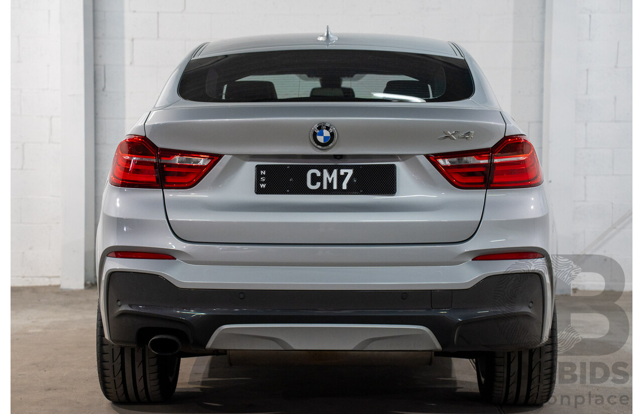 06/2016 Bmw X4 xDRIVE 20i AWD F26 MY16 5D Coupe Glacier Silver Metallic 2.0L