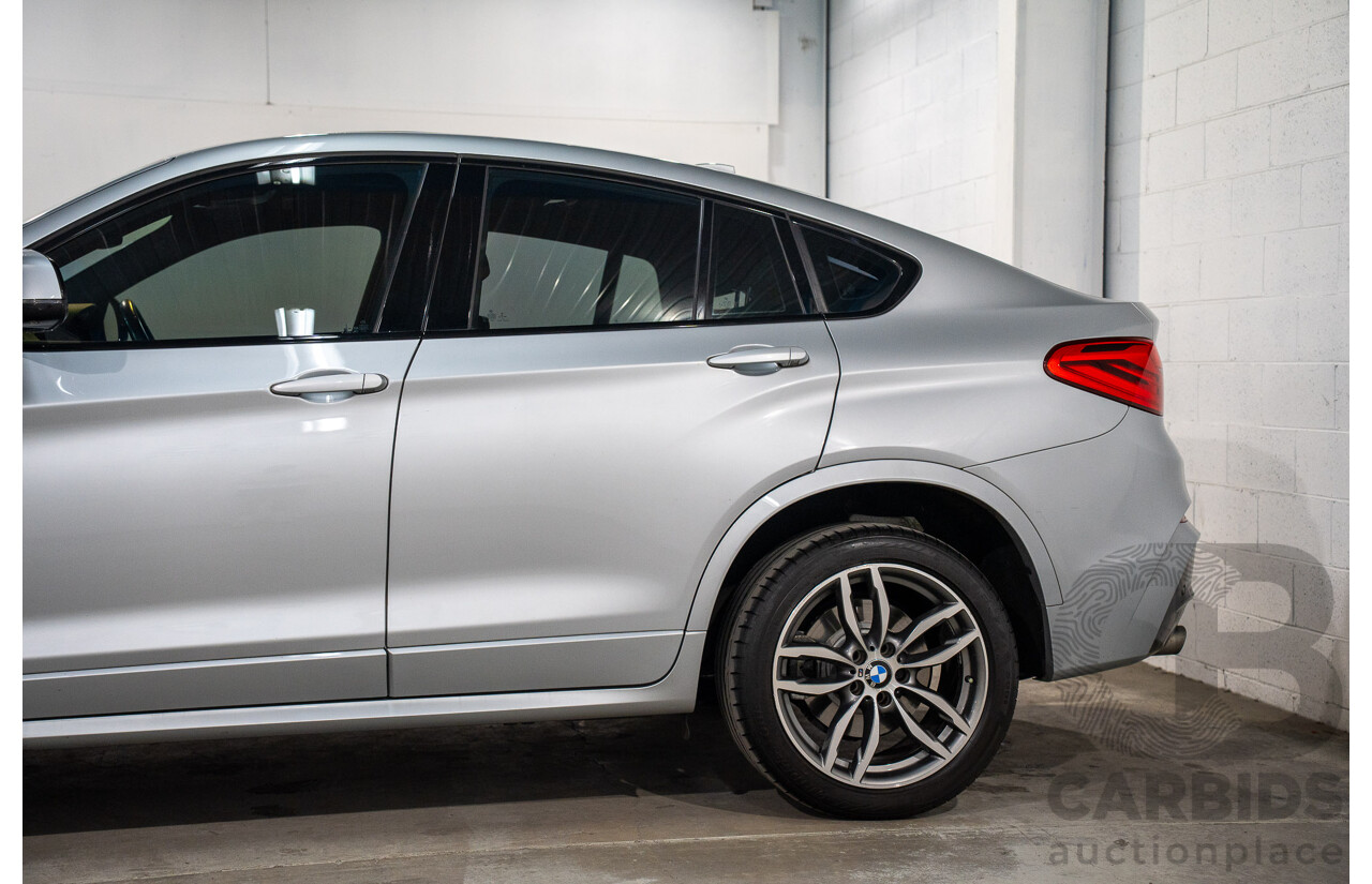 06/2016 Bmw X4 xDRIVE 20i AWD F26 MY16 5D Coupe Glacier Silver Metallic 2.0L