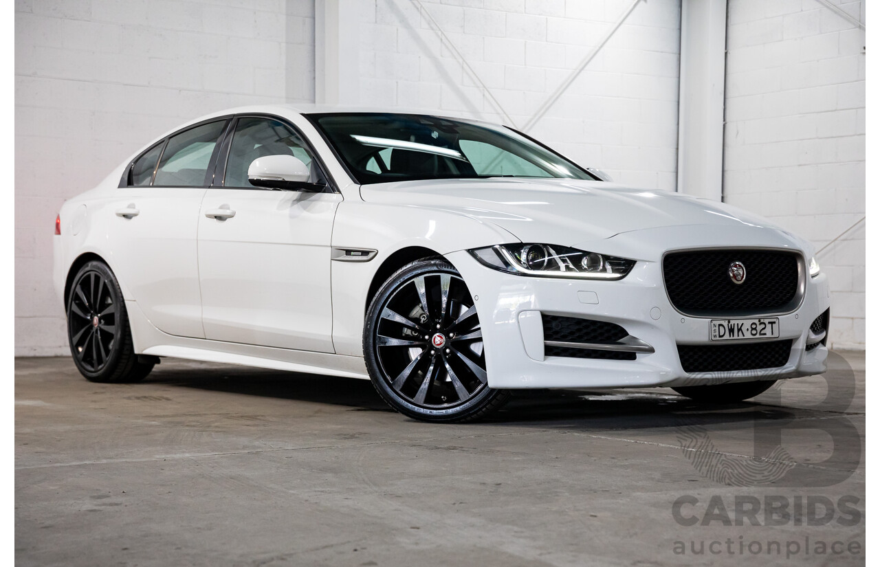 03/2018 Jaguar XE 20d R-SPORT RWD MY18 4D Sedan Polaris White Diesel Turbo 2.0L