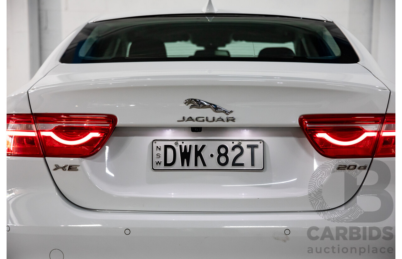 03/2018 Jaguar XE 20d R-SPORT RWD MY18 4D Sedan Polaris White Diesel Turbo 2.0L