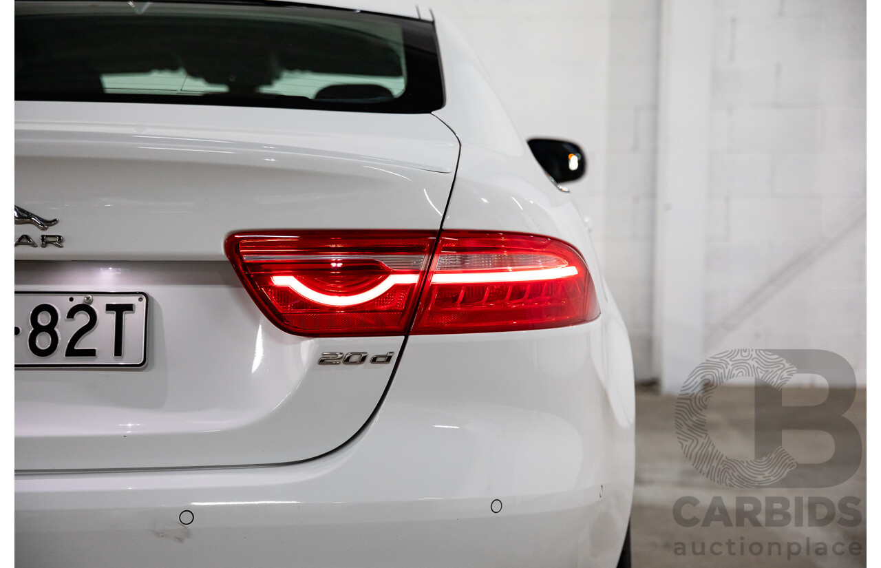 03/2018 Jaguar XE 20d R-SPORT RWD MY18 4D Sedan Polaris White Diesel Turbo 2.0L