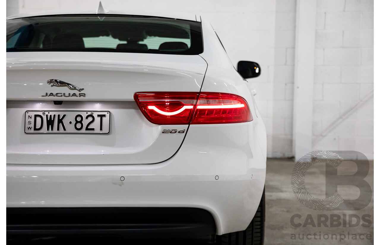 03/2018 Jaguar XE 20d R-SPORT RWD MY18 4D Sedan Polaris White Diesel Turbo 2.0L