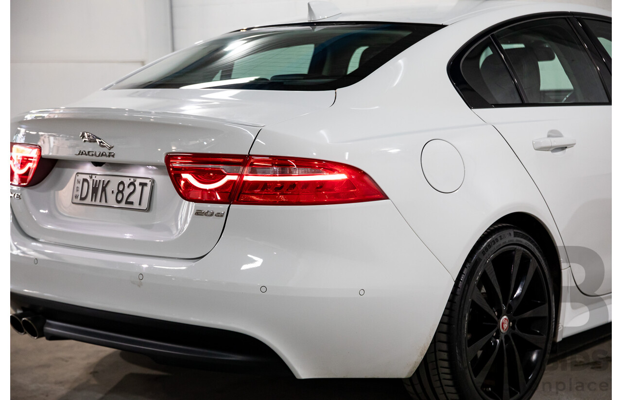 03/2018 Jaguar XE 20d R-SPORT RWD MY18 4D Sedan Polaris White Diesel Turbo 2.0L