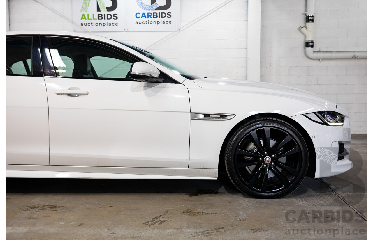 03/2018 Jaguar XE 20d R-SPORT RWD MY18 4D Sedan Polaris White Diesel Turbo 2.0L