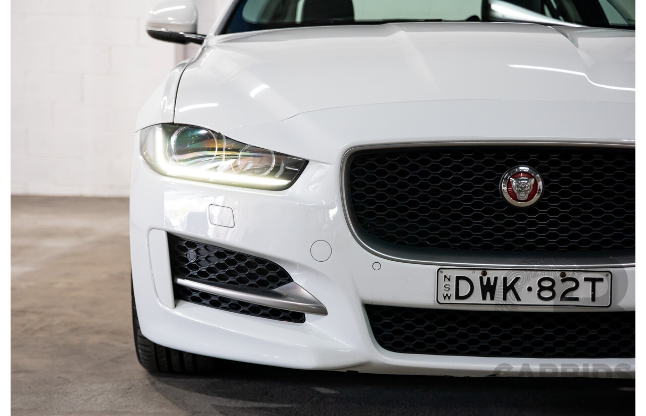 03/2018 Jaguar XE 20d R-SPORT RWD MY18 4D Sedan Polaris White Diesel Turbo 2.0L