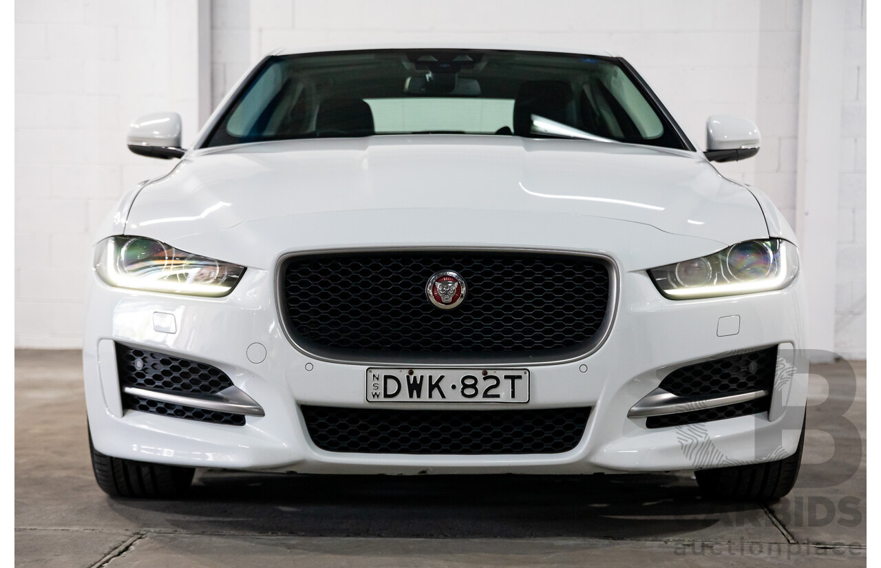 03/2018 Jaguar XE 20d R-SPORT RWD MY18 4D Sedan Polaris White Diesel Turbo 2.0L