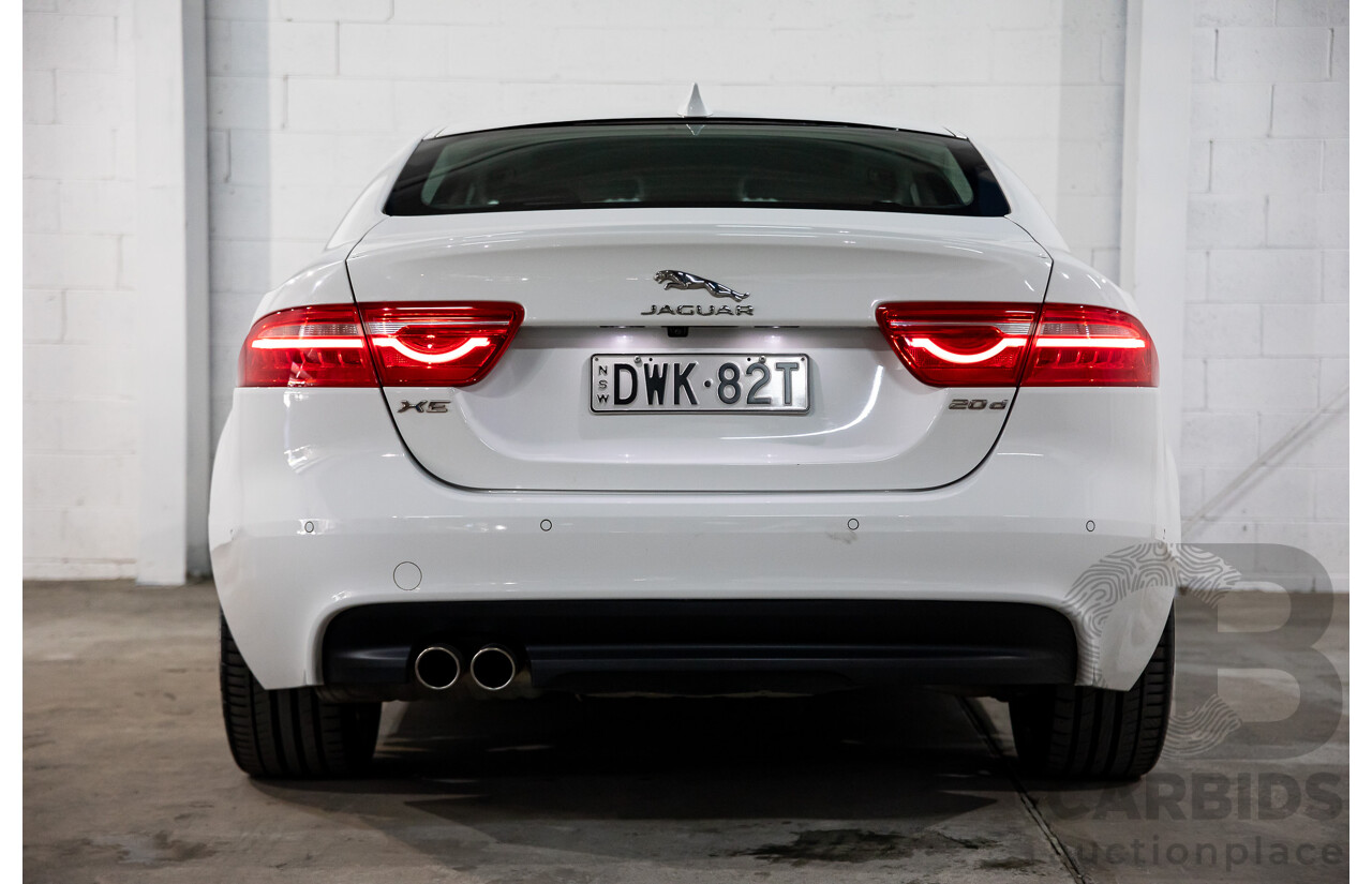 03/2018 Jaguar XE 20d R-SPORT RWD MY18 4D Sedan Polaris White Diesel Turbo 2.0L