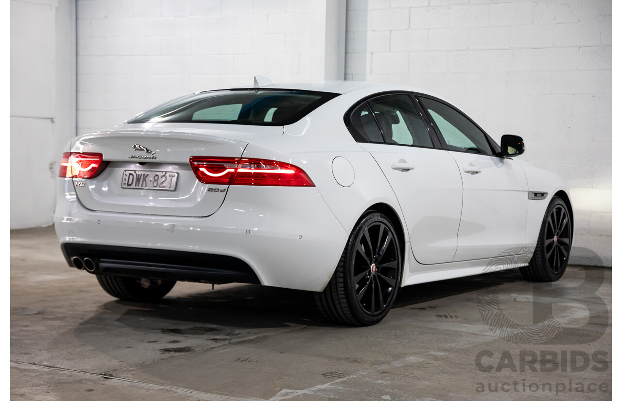 03/2018 Jaguar XE 20d R-SPORT RWD MY18 4D Sedan Polaris White Diesel Turbo 2.0L
