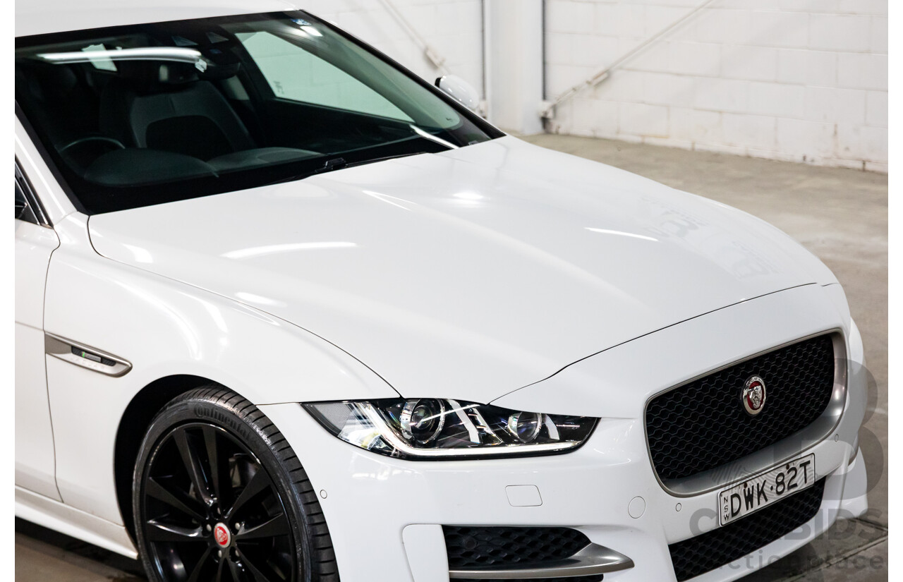 03/2018 Jaguar XE 20d R-SPORT RWD MY18 4D Sedan Polaris White Diesel Turbo 2.0L