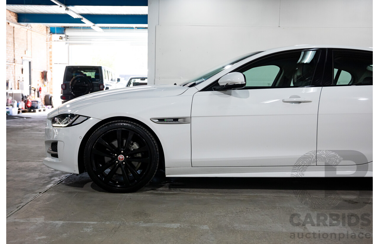 03/2018 Jaguar XE 20d R-SPORT RWD MY18 4D Sedan Polaris White Diesel Turbo 2.0L