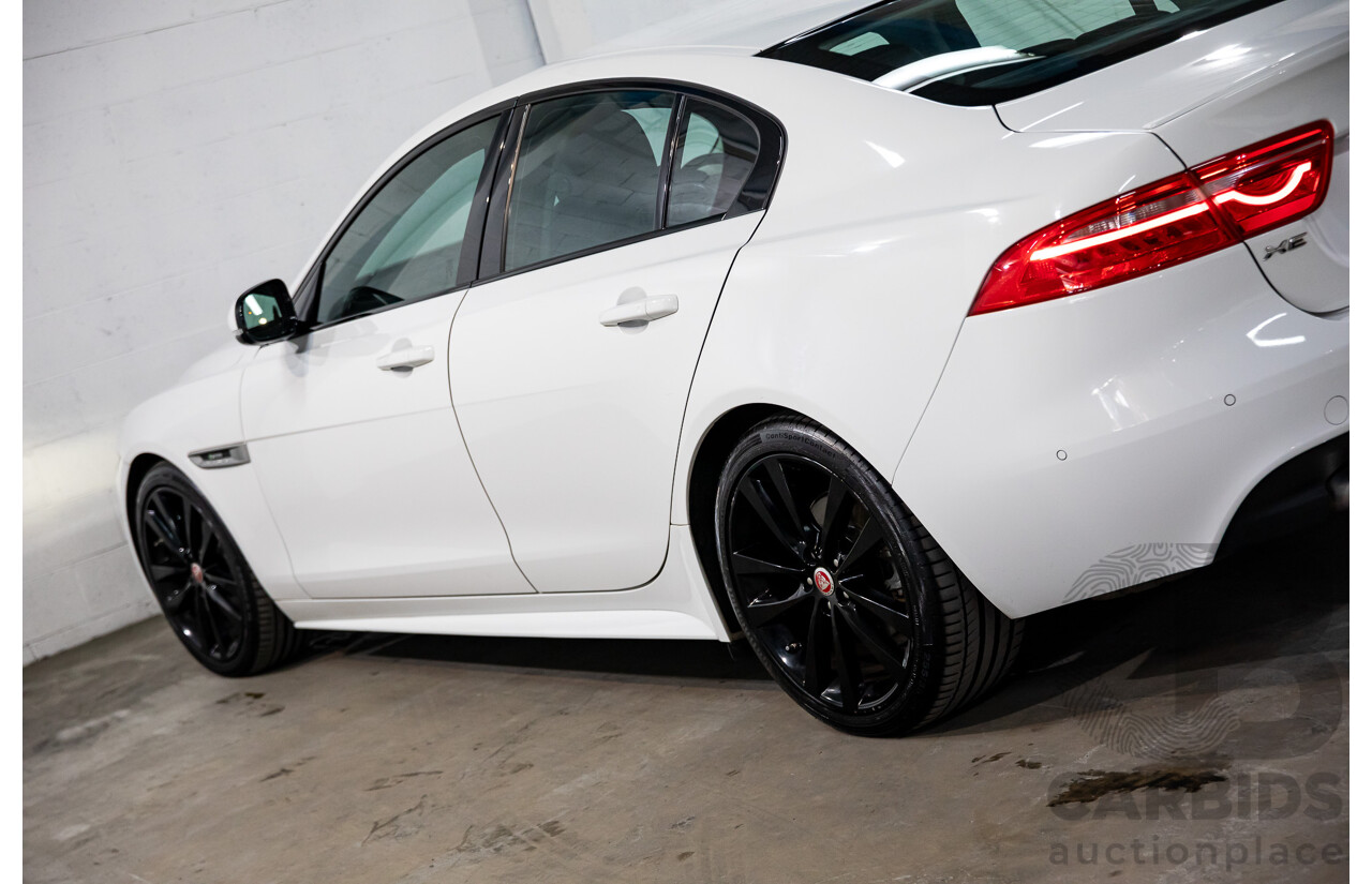 03/2018 Jaguar XE 20d R-SPORT RWD MY18 4D Sedan Polaris White Diesel Turbo 2.0L