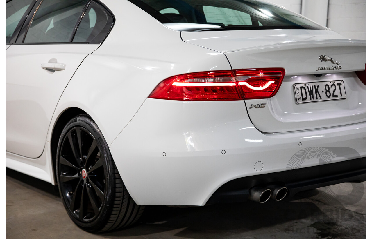 03/2018 Jaguar XE 20d R-SPORT RWD MY18 4D Sedan Polaris White Diesel Turbo 2.0L