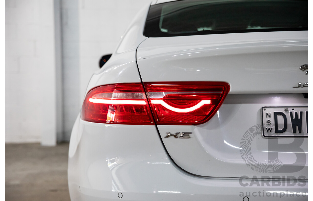 03/2018 Jaguar XE 20d R-SPORT RWD MY18 4D Sedan Polaris White Diesel Turbo 2.0L