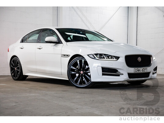 03/2018 Jaguar XE 20d R-SPORT RWD MY18 4D Sedan Polaris White Diesel Turbo 2.0L
