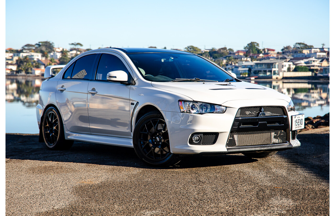 09/2021 Mitsubishi Lancer Evolution Final Edition (AWD) CJ MY15 4d Sedan White Turbo 2.0L