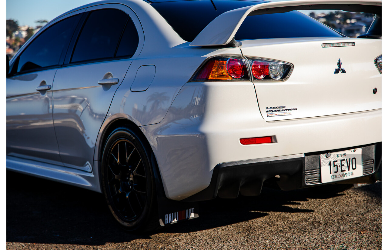 09/2021 Mitsubishi Lancer Evolution Final Edition (AWD) CJ MY15 4d Sedan White Turbo 2.0L