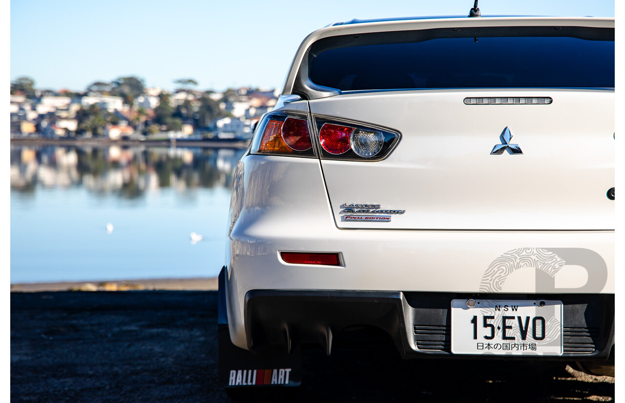 09/2021 Mitsubishi Lancer Evolution Final Edition (AWD) CJ MY15 4d Sedan White Turbo 2.0L