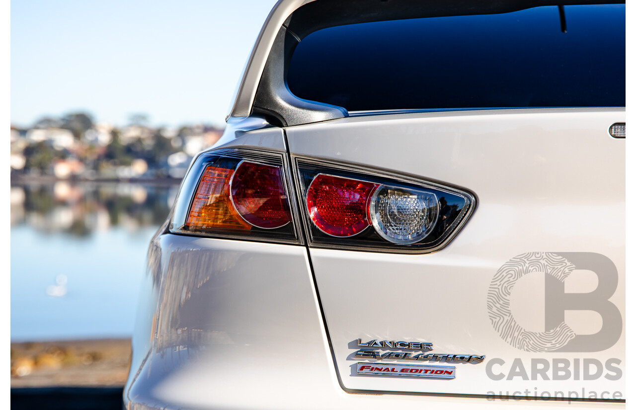 09/2021 Mitsubishi Lancer Evolution Final Edition (AWD) CJ MY15 4d Sedan White Turbo 2.0L